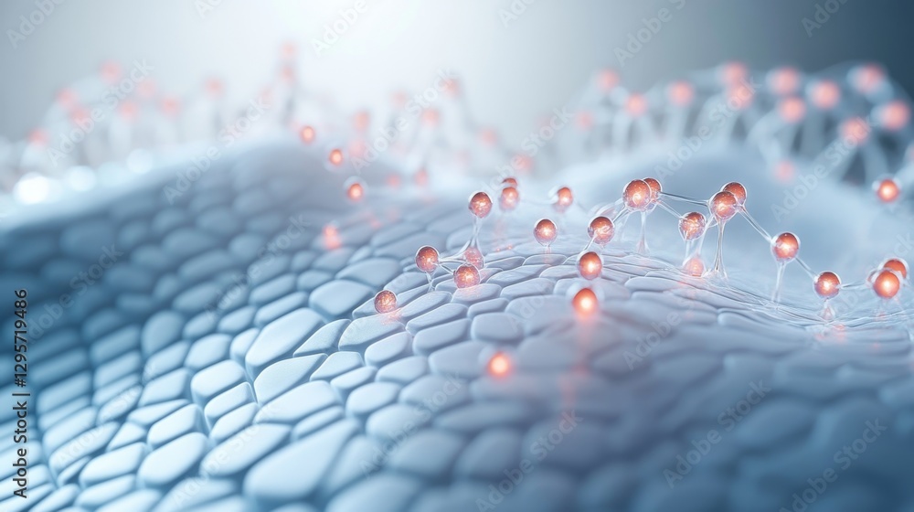 Poster dynamic artistic display of carnosine and cellular structure