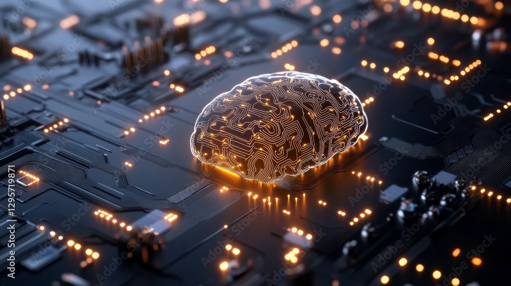 Poster innovative technology revolution a glimpse into the future of artificial intelligence and neural net
