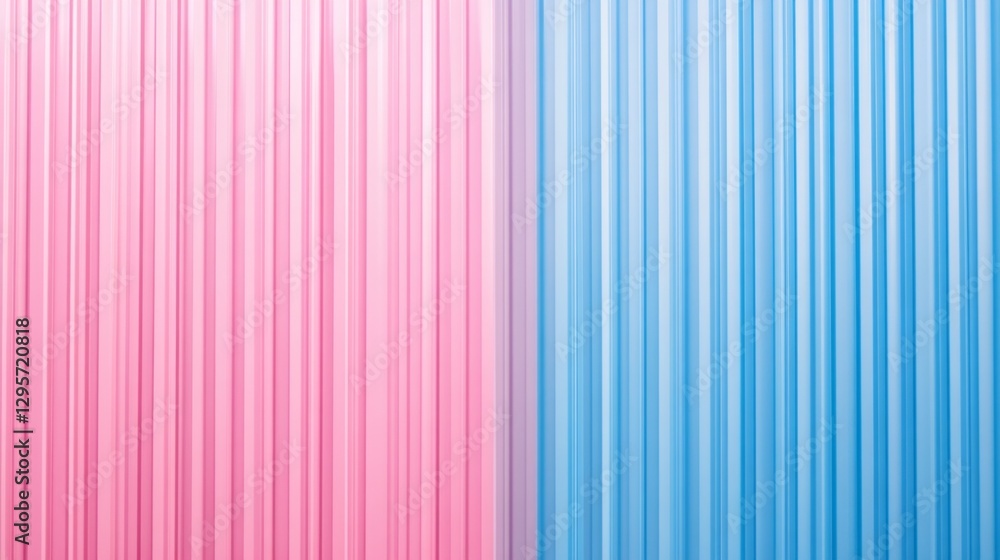 Poster Bright vertical stripes in pink and blue intertwine, creating a dynamic backdrop that evokes a sense of playfulness and joy, perfect for artistic exploration