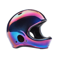 Fototapeta premium Iridescent Helmet: BMX, Skate, Cycle Safety isolated on transparent background
