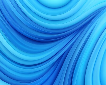 Abstract blue flowing ribbons background