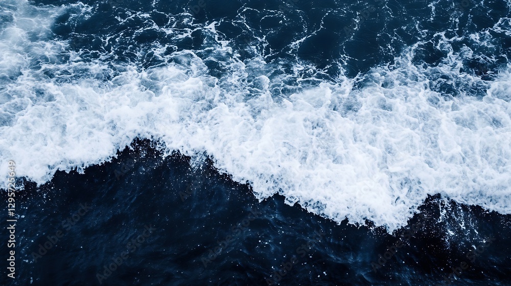 Aufkleber beautiful ocean waves crashing on the shoreline creating a serene coastal atmosphere : generative ai