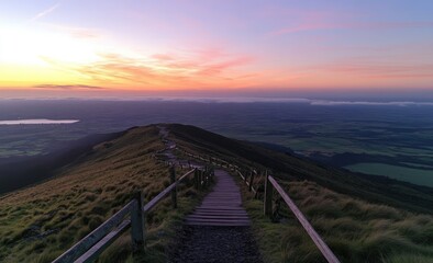 Mountaintop Sunrise Pathway