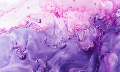 Watercolor splash in purple and pink colors on a white background. Generative AI