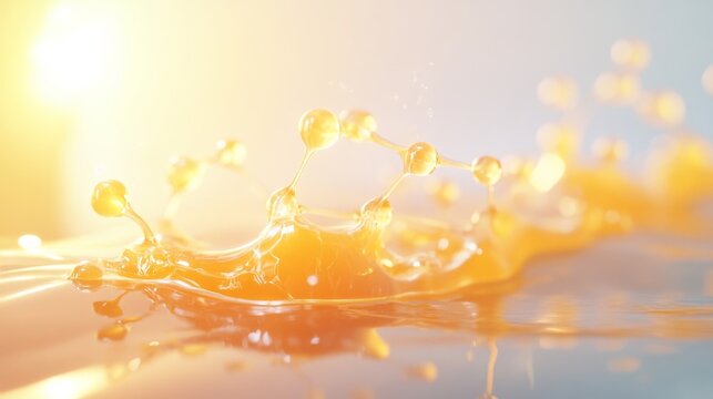 Futuristic Visualization of Candelilla Wax Liquid Forming Unique Shapes