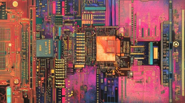 Mesmerizing Futuristic Tapestry of Binary Code and Digital Art