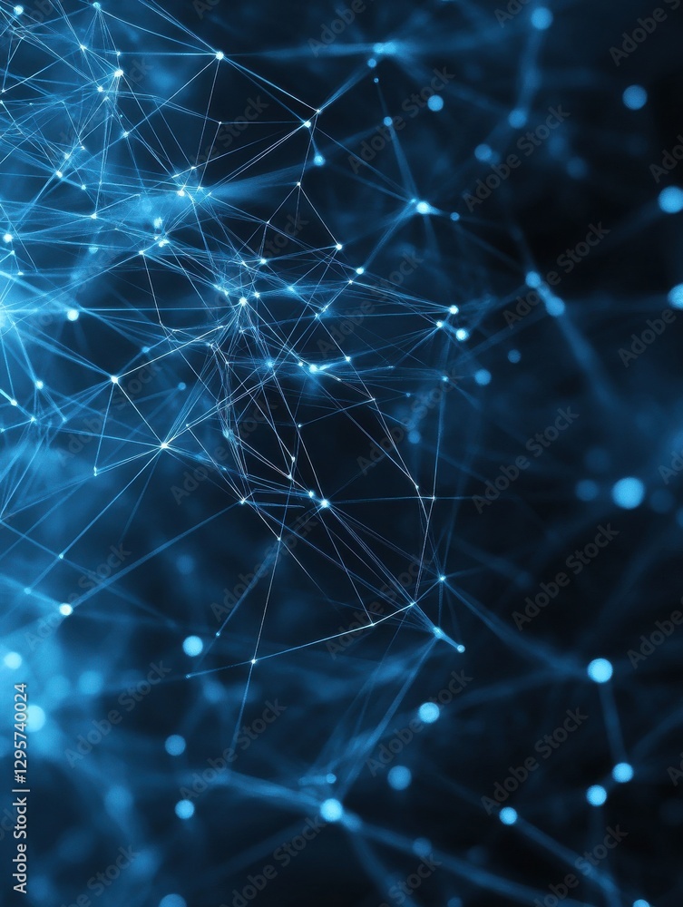 Poster abstract technology background. polygonal with connecting dots and lines. data and technology concep