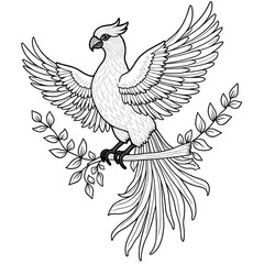 vector illustration of a bird