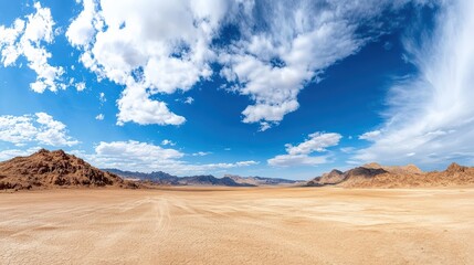 Fototapeta premium Exploring majestic dunes brown desert landscape nature photography vast environment panoramic view serene concept