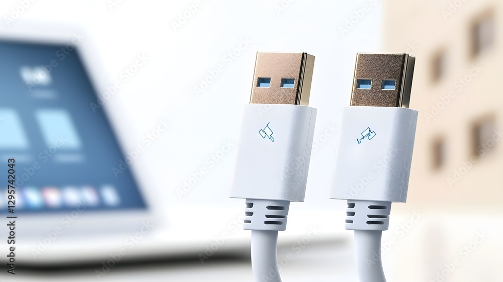 Fototapete detailed view of a usb cable being carefully repaired and reconnected highlighting the process of re