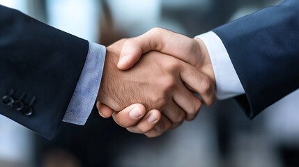Obraz premium Business Handshake Representing Partnership and Trust Between Two Professionals : Generative AI