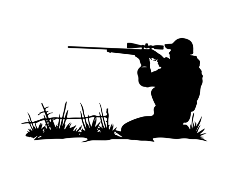 silhouette of a soldier with rifle