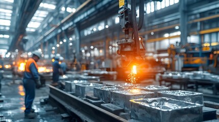 photo showcasing the gravity die casting process where molten metal is poured into molds and solidified under the force of gravity a critical manufacturing technique used in various metal industries