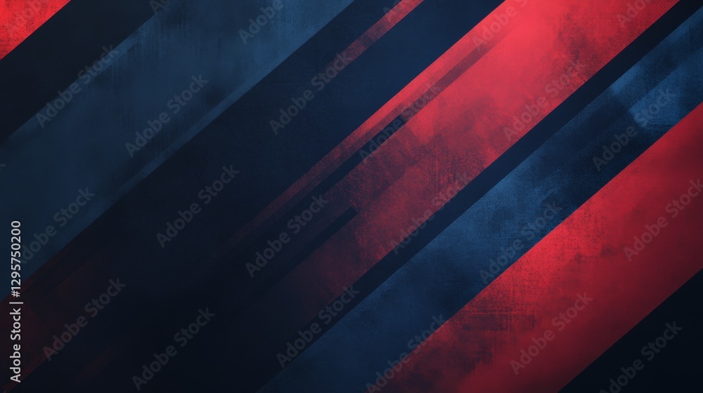Poster a futuristic technology banner with a dark blue background. it has a texture with rectangles in red 