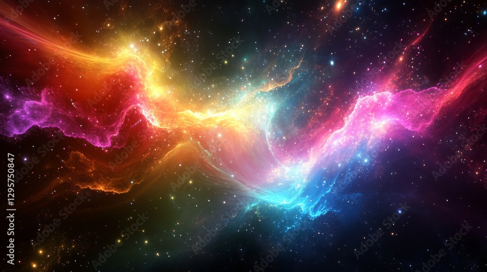 Aufkleber a vibrant, futuristic light effect flows seamlessly against a sci-fi backdrop, creating an ethereal 