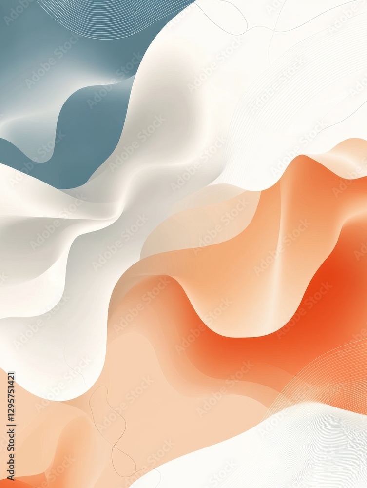 Poster minimal geometric background with dynamic shapes composition. presentation template abstract backgro