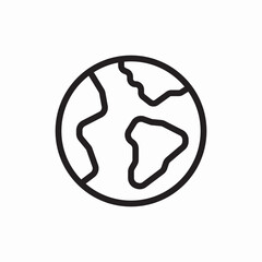 Earth planet world icon vector sign