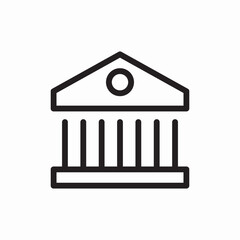 Bank financial institution icon vector sign