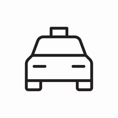 Taxi cab transport icon vector sign