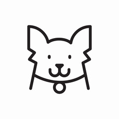 Dog pet animal icon vector sign