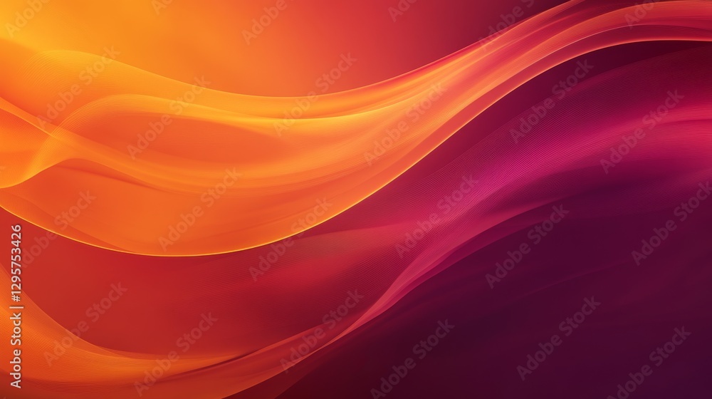 Poster vivid orange and maroon colors blend together in this abstract background. the fluid design creates 