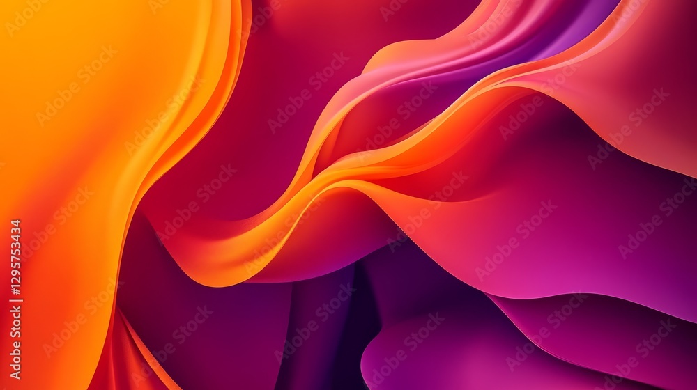 Poster vivid orange and maroon colors blend together in this abstract background. the fluid design creates 