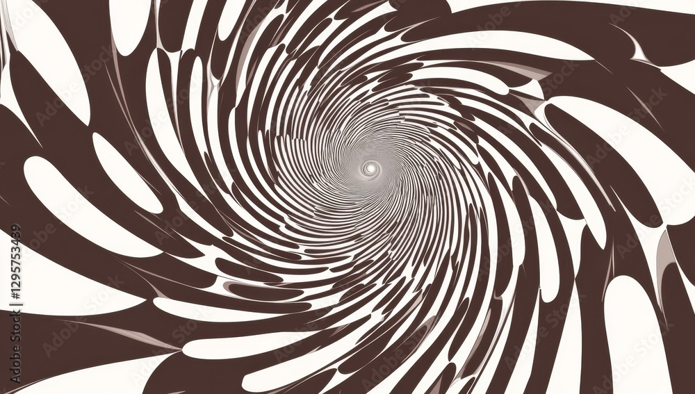 Aufkleber abstract spiral tunnel with dark shapes, leading to light. background repetitive pattern. use graphi