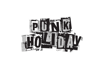 This is a Punk Holiday vector with white background
