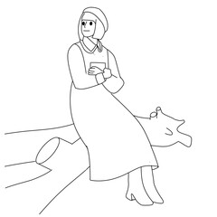 girl in a dress