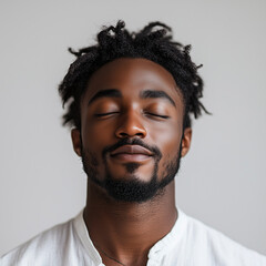 Obraz premium An intimate close-up showing meditation in a work setting.