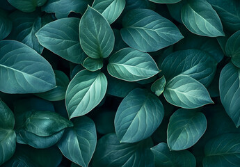 Green tropical leaves close up with natural light and rich texture background for botanical, wellness, or eco design projects