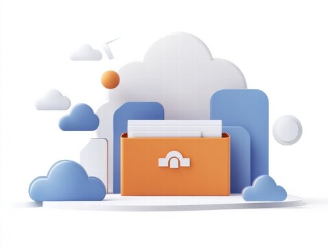 cloud computing concept - Powered by Adobe