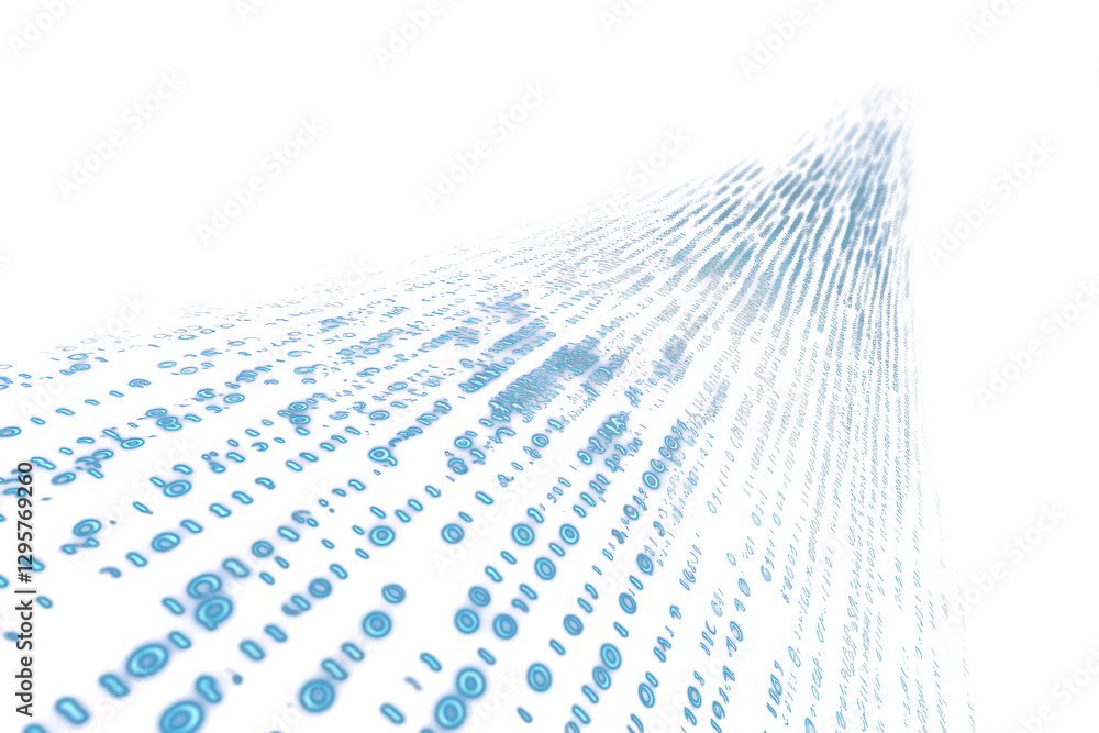 Poster png blue digital binary data visualization electronics.