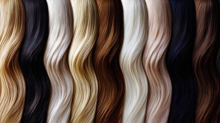Fototapeta premium A visually captivating collage showcasing an array of hair textures colors and hairstyle patterns highlighting the diverse beauty and creative potential of human hair