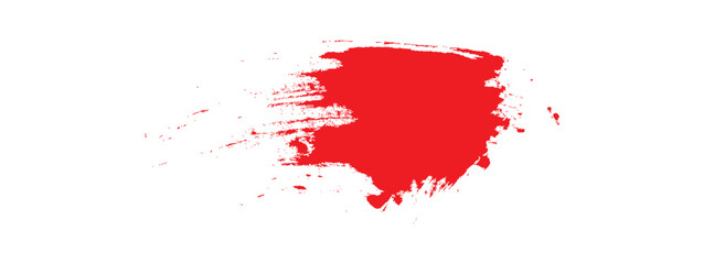 Paint Brush Stroke. Texture brushes and modern grunge brush lines. Ink brush artistic design element for frame design. Vector isolated elements set. Grungy Red swatches. Rough smears and stains.