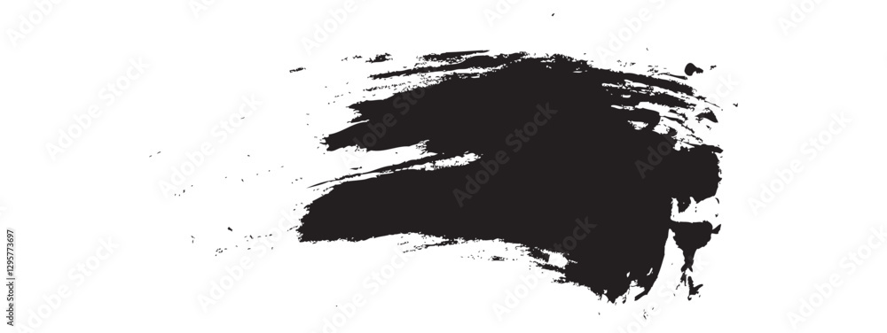 Poster splash set of splatter vector black brush stroke grunge banner. brush strokes. vector paintbrush set