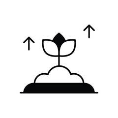 Growth vector icon 