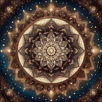 Indian Mandala Starry Sky A starry sky incorporated into a manda