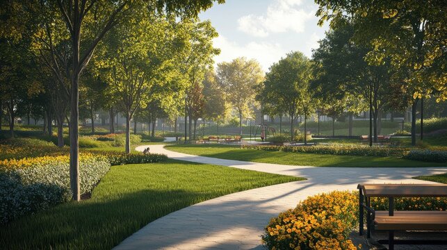 With spacious units and abundant green spaces, a newly developed suburban apartment complex provides an ideal setting for outdoor activities and fostering community bonds.