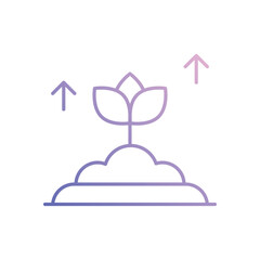 Growth vector icon 