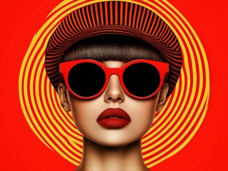 A high-fashion illustration of a powerful businesswoman, sleek and stylish, boss energy radiating © Thanadol