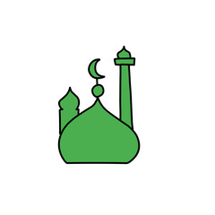 vector coloring the mosque dome