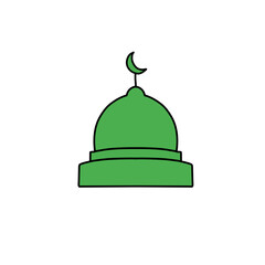 vector coloring the mosque dome
