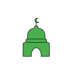 vector coloring the mosque dome