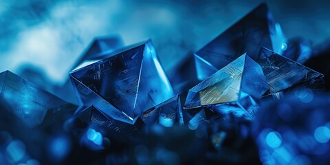 Abstract blue geometric background Minimalistic