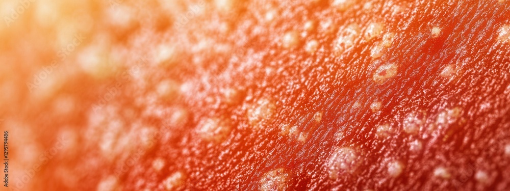 Aufkleber close-up view of water droplets on vibrant red surface showcasing texture and depth for nature and a