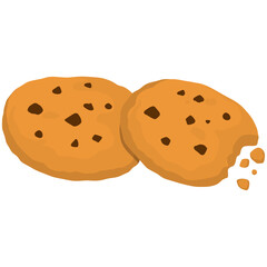 Hand drawn cookie cartoon illustration