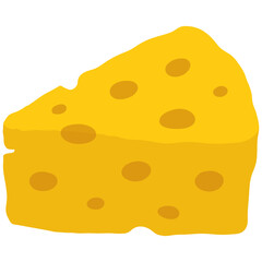 Hand drawn cheese cartoon illustration 