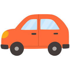 Hand drawn car cartoon illustration 