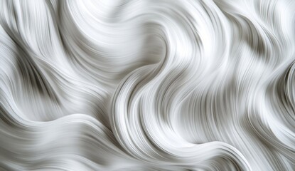 Obraz premium Abstract white wavy flowing fabric texture background